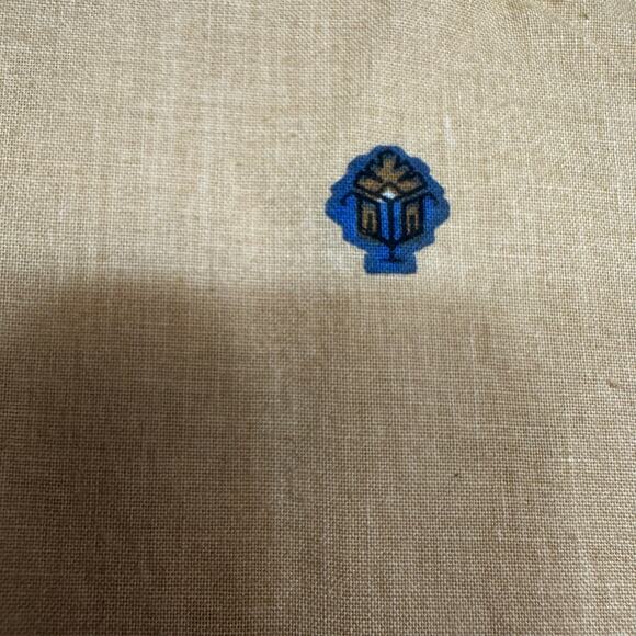 Vintage JCPenney Tablecloth Yellow Blue Block Print Rectangle French Country - Picture 10 of 12